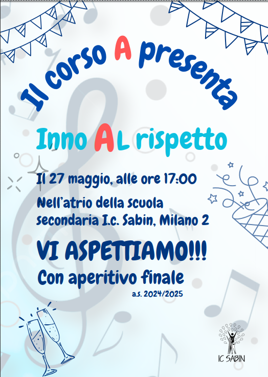 Il corso A presenta Inno al rispetto