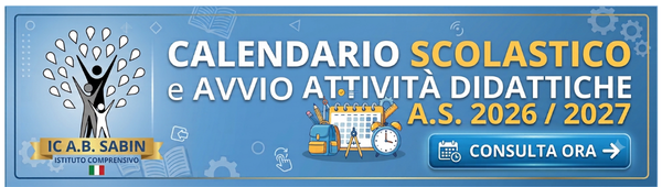banner calendario scolastico e avvio attività didattiche 2026 2027